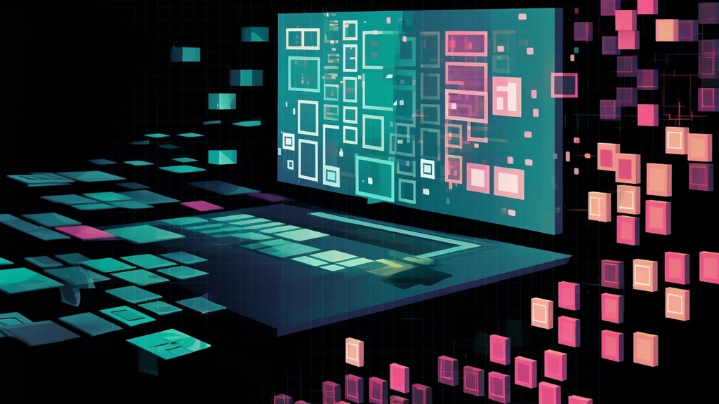 A computer screen filled with blocks of generated code and interface panels.