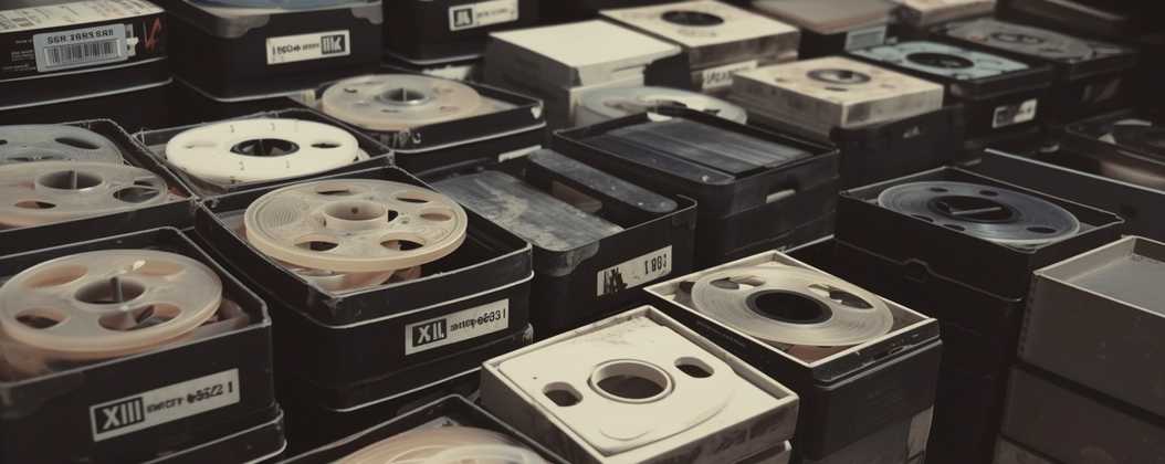 Old video tapes in archive